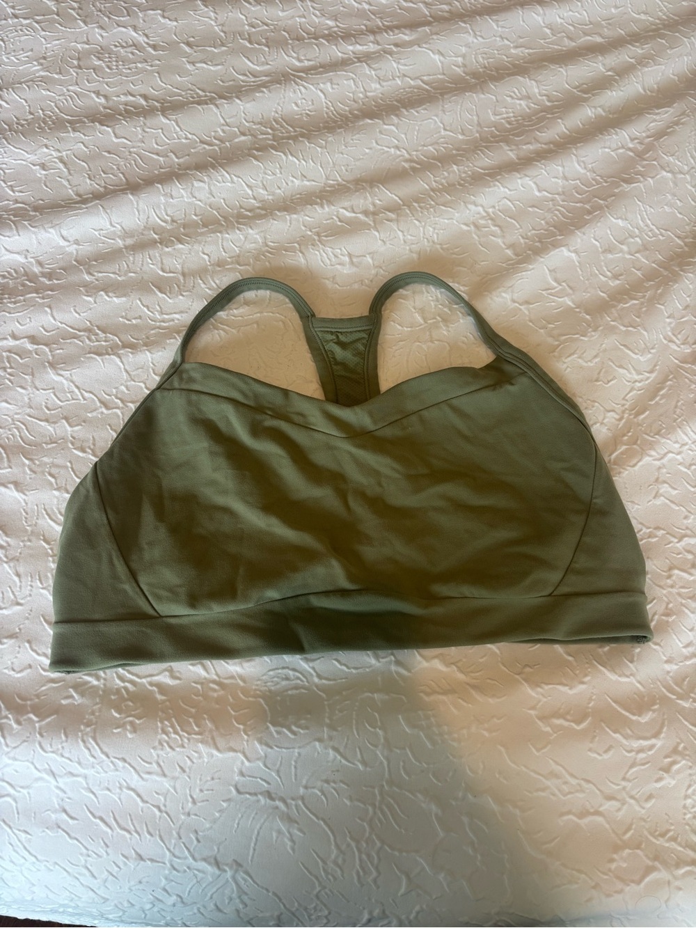 Athleta Olive Green Razorback Sports Bra